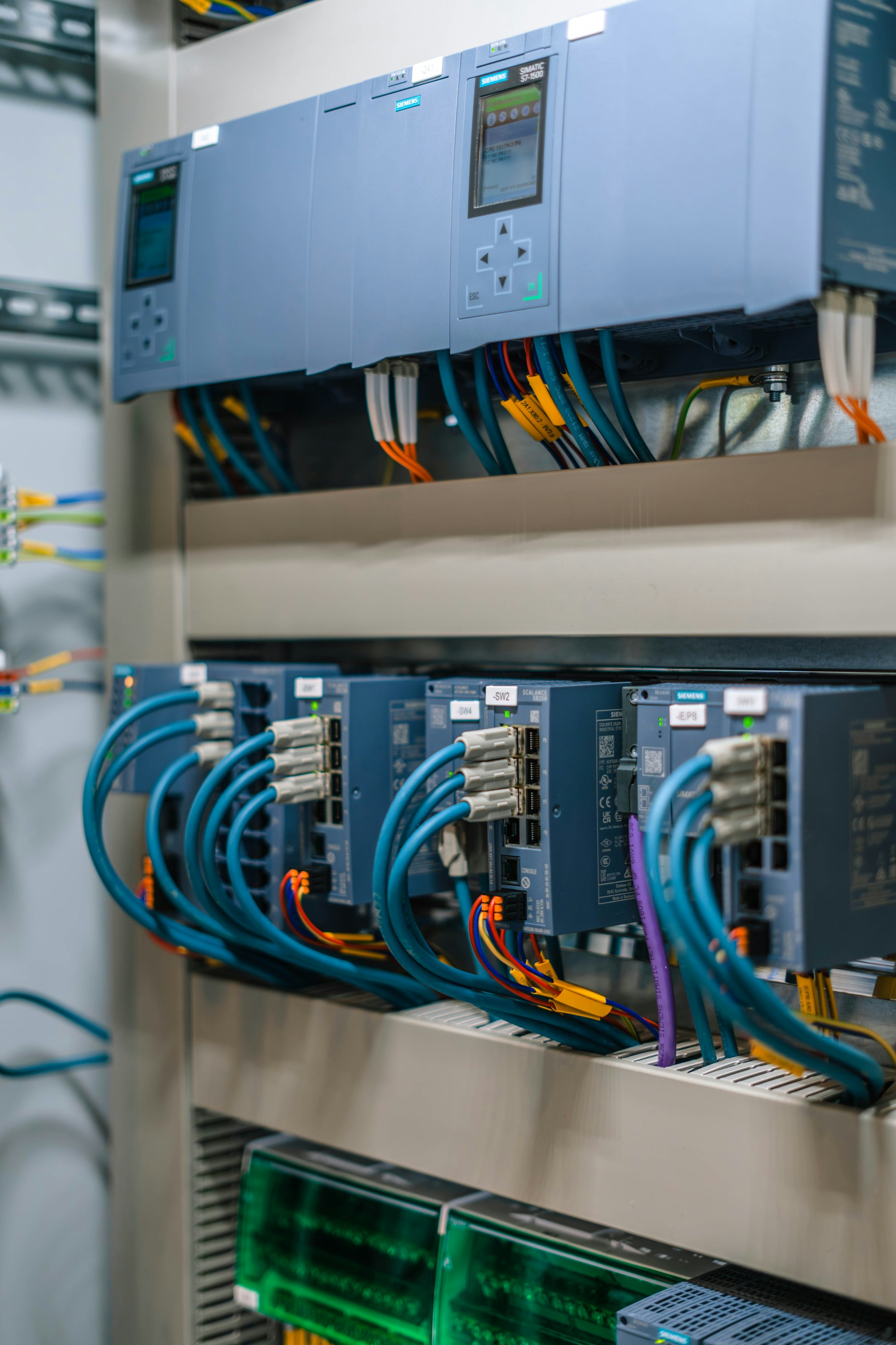 Organised industrial electrical control panel